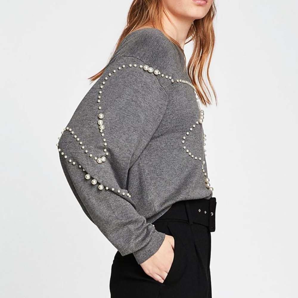 Zara Pearl Sweater - Picture 4 of 6